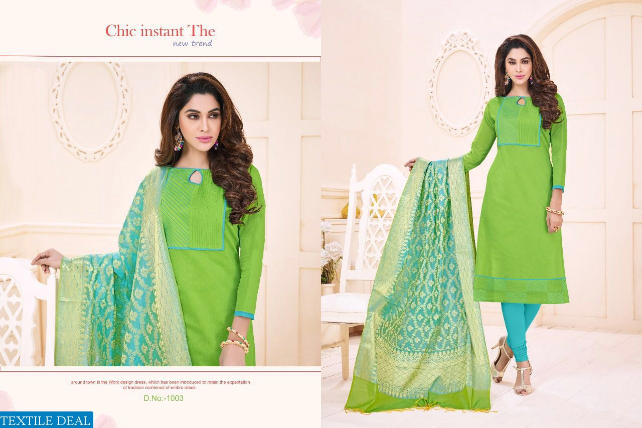 Smit Traditional Wholesale Cotton Work Dress Material